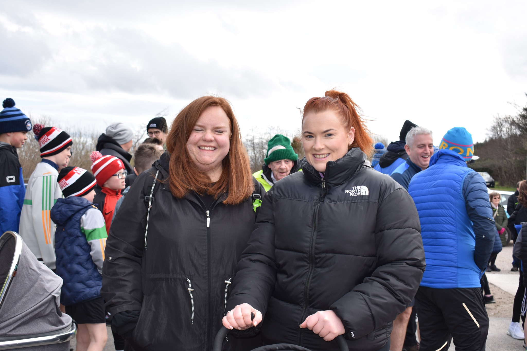 Supporters taking part in a festive fundraising walk