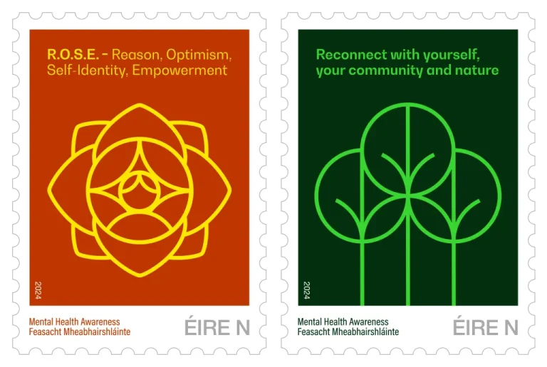 Minister of State for Mental Health and Older People, Mary Butler, T.D. unveils stamps for Mental Health Awareness 