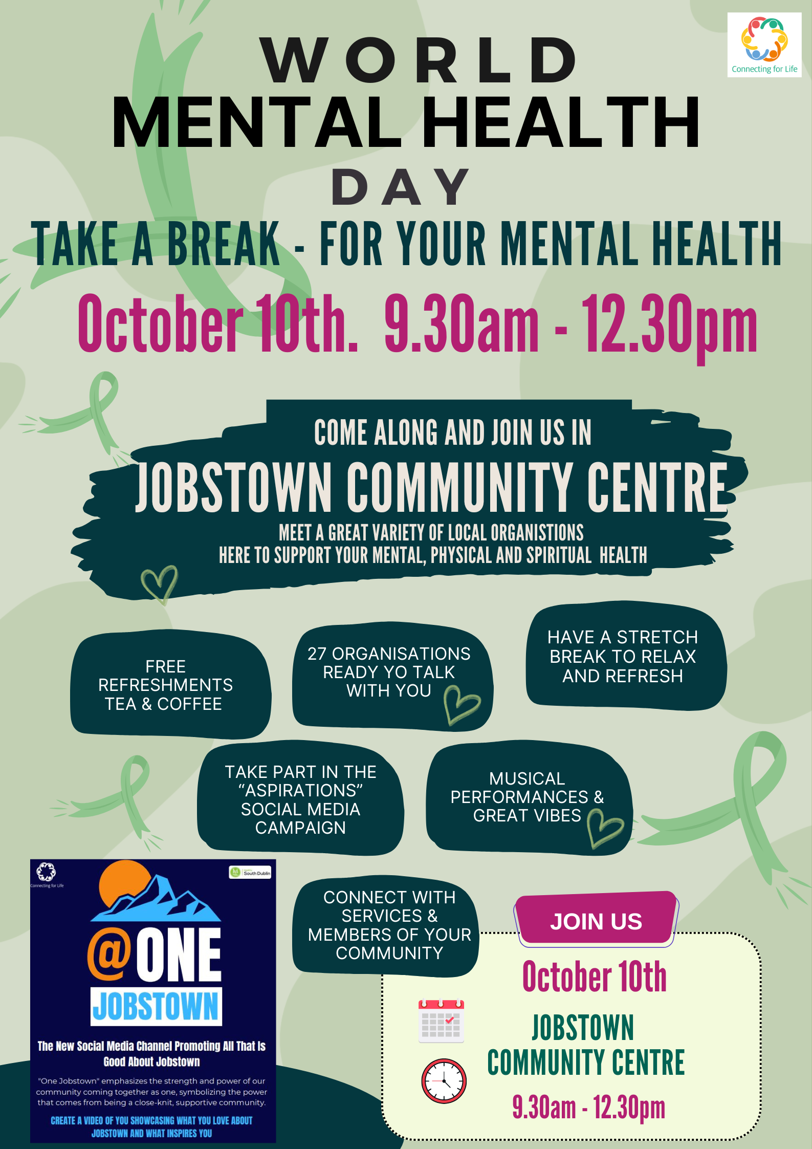 Take a Break for Your Mental Health- Jobstown Community Centre