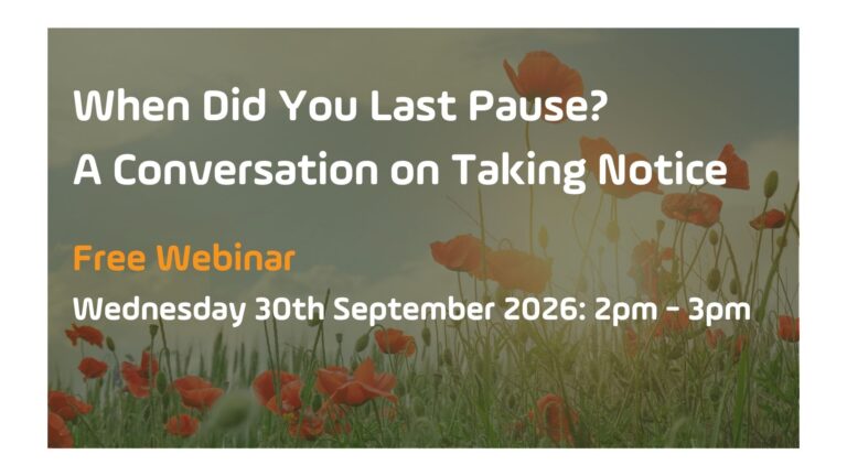 When Did You Last Pause? A Conversation on Taking Notice